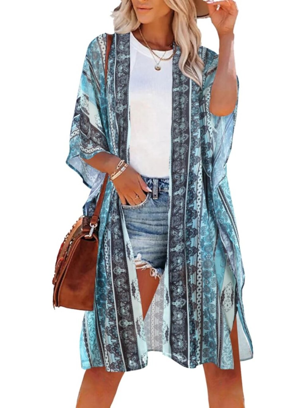 Women's Kimono Swimsuit Coverups Summer Beach Casual Loose Cardigans for Swimwea